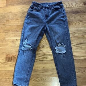 Wild Fable Deconstructed Denim Highest Rise Mom Jeans Size 6
